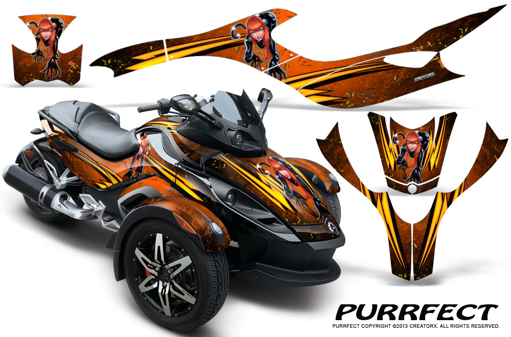 CAN-AM SPYDER Graphics Kit Purrfect Orange